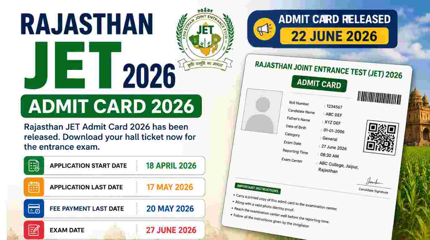 Rajasthan JET Admit Card 2026